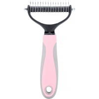 Колтуноріз з широким зубом Taotaopets 097717 для котів та собак Pink