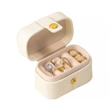 Скринька Casegrace SP-01244 для кілець та ювелірних виробів портативна компактна 6,6*4*4,7 см White