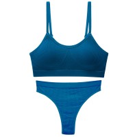 Безшовний комплект жіночої білизни в рубчик труси 6618# Туркус M 70/75 ABC