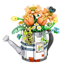 3D конструктор набір будівельних блоків LOZ 1936 лійка для рослин соняшник ромашка метелик 973 деталей пластиковий