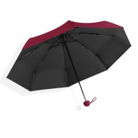 Міні-парасолька 190T кишенькова з чохлом капсулою Burgundy