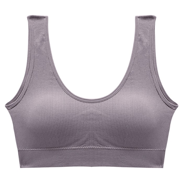 Топ женский в рубчик B01# с нерегулируемыми бретелями Лиловый XL 85 ABC