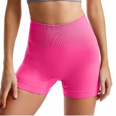 Шорти жіночі 1802# безшовні для фітнесу пуш ап push up Рожевий електрик L