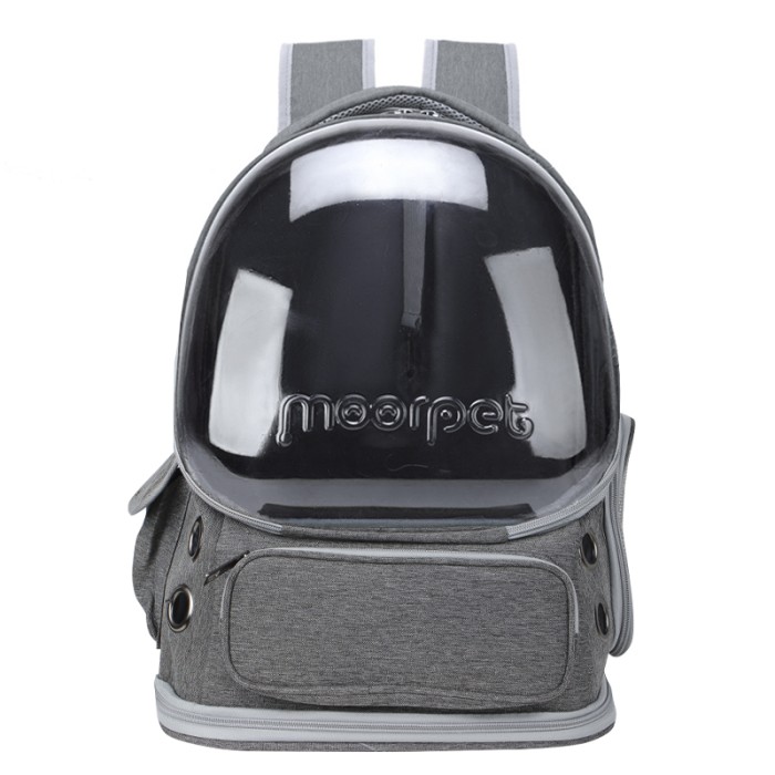 Рюкзак-переноска для кошек Taotaopets 251103 Panoramic с прозрачным окном Gray