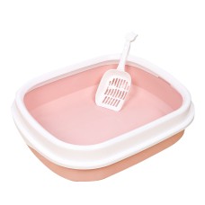 Туалет лоток для кішок з лопаткою Taotaopets 225501 46*38*13 см Pink