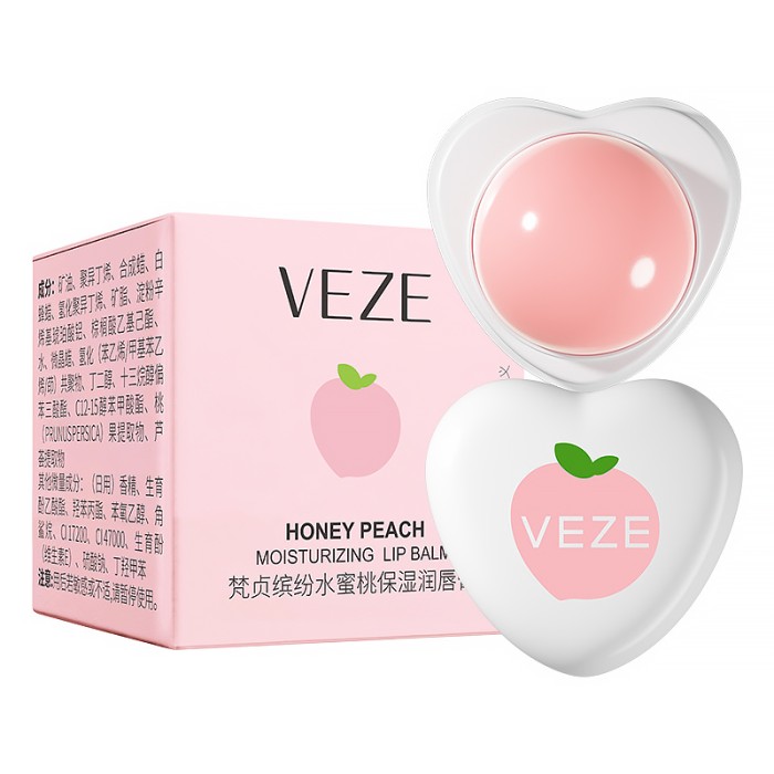 Бальзам для губ Veze Honey Peach Moisturizing Lip Balm увлажняющий с персиком 5.8g