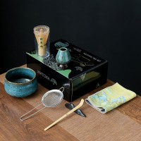 Набір Mavanto 5424 для приготування чаю матчу 7 предметів Blue
