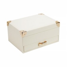 Скринька Casegrace SP-01261 ​​для прикрас та ювелірних виробів дворівнева 23*17*12 см White