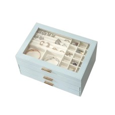 Скринька Casegrace SP-01223 для прикрас та ювелірних виробів трирівнева 26,5*18*13,5 см Blue