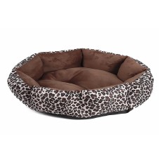 Лежак для котов собак круглый SY-2022-1208-97 Leopard L (60*18 см)