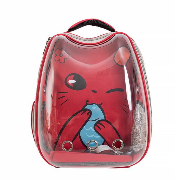 Рюкзак-переноска для кошек Taotaopets 2024 Panoramic Cats 36*26*48 cm Red