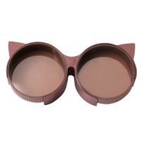 Миска Taotaopets 198807 для котів подвійна з вушками Burgundy