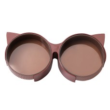 Миска Taotaopets 198807 для котів подвійна з вушками Burgundy