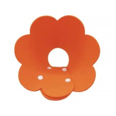 Мягкий воротник-подушка для кошек DT1063 Flower послеоперационный защитный от вылизывания L Orange