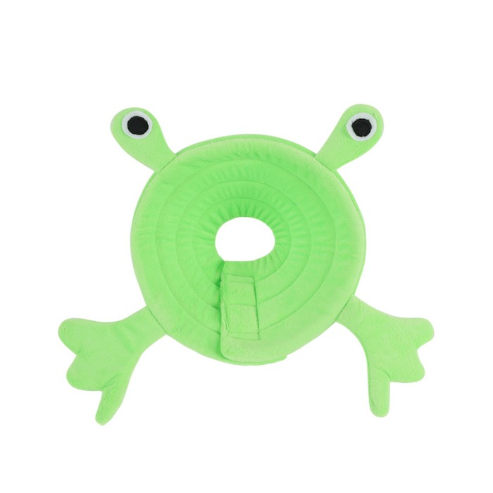 Мягкий воротник-подушка для кошек DT-613 послеоперационный защитный от вылизывания S Green Frog