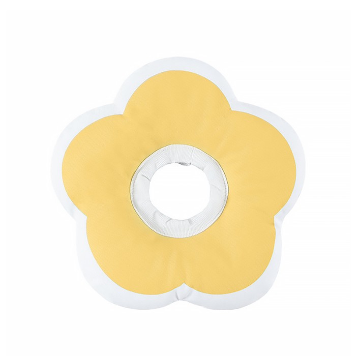 Мягкий воротник-подушка для кошек DT1018 послеоперационный защитный от вылизывания S Yellow