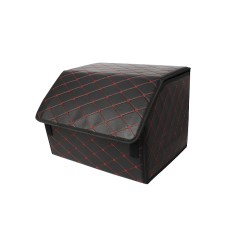 Автомобільний органайзер ZWX-002 Black-Red компактний місткий два відділи для зберігання на липучці з ручкою 40*30*30 см