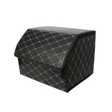 Автомобільний органайзер ZWX-002 Black-Gold компактний місткий два відділи для зберігання на липучці з ручкою 40*30*30 см