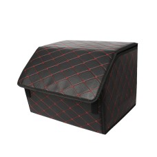 Автомобільний органайзер ZWX-002 Black-Red компактний місткий два відділи для зберігання на липучці з ручкою 55*30*30 см