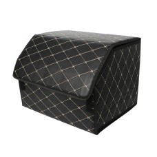 Автомобільний органайзер ZWX-002 Black-Gold компактний місткий два відділи для зберігання на липучці з ручкою 55*30*30 см