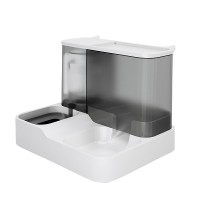 Автоматична годівниця для котів та собак DT537 з напувалкою Gray