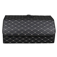 Автомобільний органайзер XY0-52 Black-Gold компактний місткий два відділи для зберігання на магнітах з ручкою 55*31*29 см