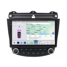 Штатна магнітола Lesko для Honda Accord VII 2002-2006 екран 10" 4/64 QLED CarPlay 4G Wi-Fi GPS 360 Prime