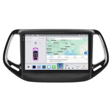 Штатна магнітола Lesko для Jeep Compass II 2017-н.в. екран 10" 4/64 QLED CarPlay 4G Wi-Fi GPS 360 Prime