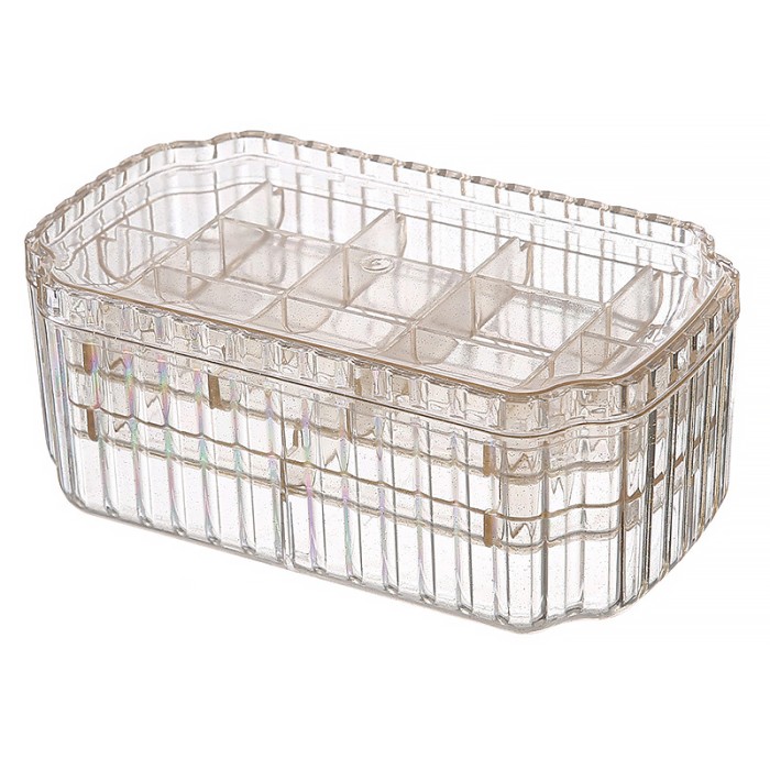 Шкатулка 3351 для украшений и ювелирных изделий трёхуровневая 19*11*7.5 см