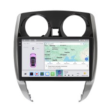 Штатная магнитола Lesko для Nissan Note II 2012-2016 экран 10" 4/64 QLED CarPlay 4G Wi-Fi GPS 360 Prime