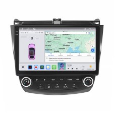 Штатна магнітола Lesko для Honda Accord VII Рестайлінг 2005-2008 екран 10" 4/64 QLED CarPlay 4G Wi-Fi GPS 360 Prime