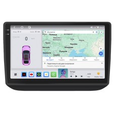 Штатна магнітола Lesko для Skoda Fabia II 2007-2010 екран 10" 4/64 QLED CarPlay 4G Wi-Fi GPS 360 Prime