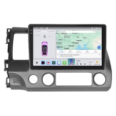 Штатна магнітола Lesko для Honda Civic VIII Рестайлінг 2008-2012 екран 10" 4/64 QLED CarPlay 4G Wi-Fi GPS 360 Prime