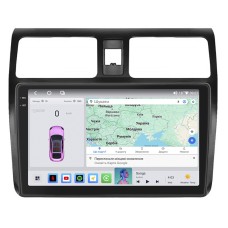 Штатна магнітола Lesko для Suzuki Swift III 2004-2011 екран 10" 4/64 QLED CarPlay 4G Wi-Fi GPS 360 Prime
