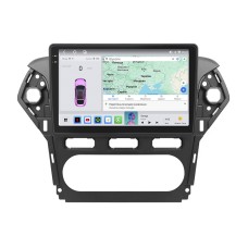 Штатна магнітола Lesko для Ford Mondeo IV Рестайлінг 2010-2014 екран 10" 4/64 QLED CarPlay 4G Wi-Fi GPS 360 Prime