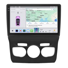 Штатная магнитола Lesko для Citroen C4 II 2010-2016 экран 10" 4/64 QLED CarPlay 4G Wi-Fi GPS 360 Prime