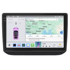 Штатна магнітола Lesko для Skoda Fabia II Рестайлінг 2010-2014 екран 10" 4/64 QLED CarPlay 4G Wi-Fi GPS 360 Prime