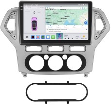 Штатна магнітола Lesko для Ford Mondeo IV 2006-2010 екран 10" 4/64 QLED CarPlay 4G Wi-Fi GPS 360 Prime