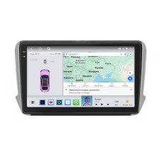 Штатна магнітола Lesko для Peugeot 2008 I 2013-2016 екран 10" 4/64 QLED CarPlay 4G Wi-Fi GPS 360 Prime