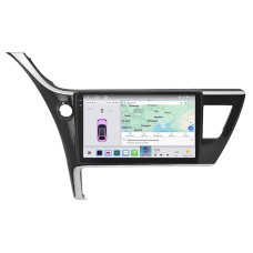 Штатная магнитола Lesko для Toyota Corolla XI (E160, E170) Рестайлинг 2015-н.в. экран 10" 4/64 QLED CarPlay 4G Wi-Fi GPS 360 Prime