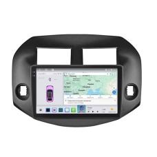 Штатная магнитола Lesko для Toyota RAV4 III (XA30) 2005-2010 экран 10" 4/64 QLED CarPlay 4G Wi-Fi GPS 360 Prime