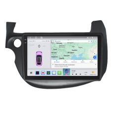 Штатна магнітола Lesko для Honda Jazz II Рестайлінг 2011-2014 екран 10" 4/64 QLED CarPlay 4G Wi-Fi GPS 360 Prime