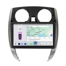 Штатная магнитола Lesko для Nissan Note II Рестайлинг 2016-2020 экран 10" 4/64 QLED CarPlay 4G Wi-Fi GPS 360 Prime