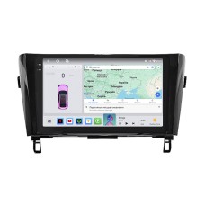 Штатна магнітола Lesko для Nissan X-Trail III Рестайлінг 2017-н.в. екран 10" 4/64 QLED CarPlay 4G Wi-Fi GPS 360 Prime