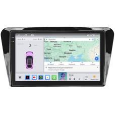 Штатна магнітола Lesko для Skoda Octavia III (A7) Рестайлінг 2017-2020 екран 10" 4/64 QLED CarPlay 4G Wi-Fi GPS 360 Prime
