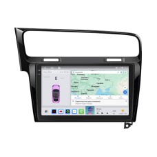 Штатная магнитола Lesko для Volkswagen Golf VII 2012-2017 экран 10" 4/64 QLED CarPlay 4G Wi-Fi GPS 360 Prime