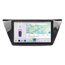 Штатная магнитола Lesko для Volkswagen Touran III 2015-н.в. экран 10" 4/64 QLED CarPlay 4G Wi-Fi GPS 360 Prime