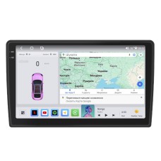 Штатна магнітола Lesko для Peugeot 107 I 2005-2009 екран 10" 4/64 QLED CarPlay 4G Wi-Fi GPS 360 Prime