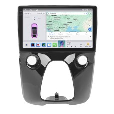 Штатна магнітола Lesko для Peugeot 108 2014-2021 екран 10" 4/64 QLED CarPlay 4G Wi-Fi GPS 360 Prime