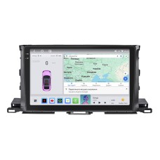 Штатная магнитола Lesko для Toyota Highlander III (U50) 2013-2016 экран 10" 4/64 QLED CarPlay 4G Wi-Fi GPS 360 Prime